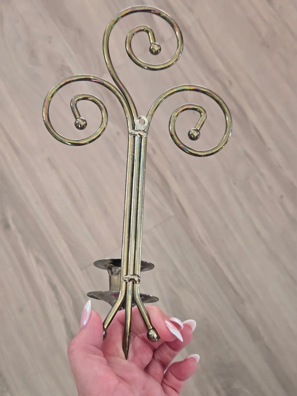 Vintage Home Interiors & Gifts Brass Scroll Wall Sconces - Set of 2